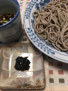 ざる蕎麦の海苔が無い時、海苔の佃煮で!-レシピのメイン写真
