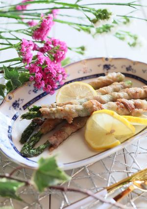 居酒屋風♡アスパラ巻いて焼くだけ！-レシピのメイン写真