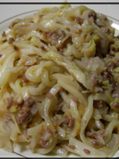 梅焼きうどん(ひき肉バージョン)☆-レシピのメイン写真