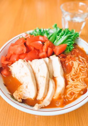 簡単時短ヘルシーなトマトラーメン-レシピのメイン写真