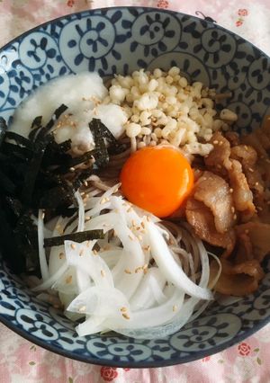 お肉と新玉ネギの冷たいお蕎麦-レシピのメイン写真