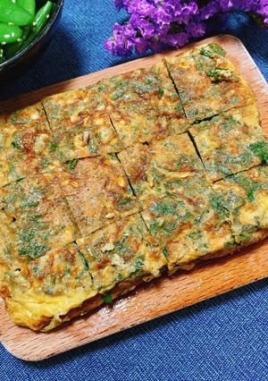 チヂミ風ヨモギの卵焼き-レシピのメイン写真