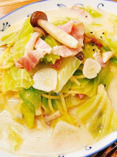 フライパンひとつでかんたんスープパスタ-レシピのメイン写真