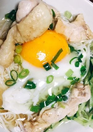 鶏もも肉の塩つゆ そうめん-レシピのメイン写真