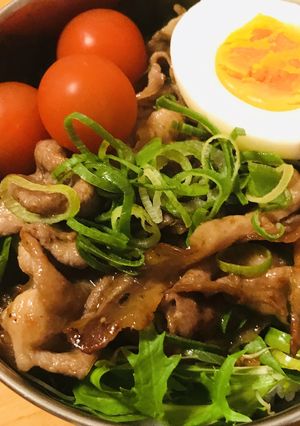 丼弁当●豚こまぎれ肉の豚キムチ丼-レシピのメイン写真