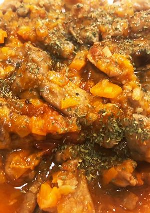 豚モツのトマト煮込み(トリッパ風)-レシピのメイン写真