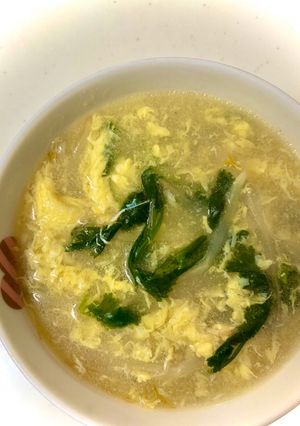 もやしとパクチーのエスニック卵スープ-レシピのメイン写真