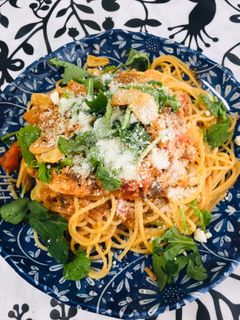 サバ缶トマトパスタ カリカリガーリック-レシピのメイン写真