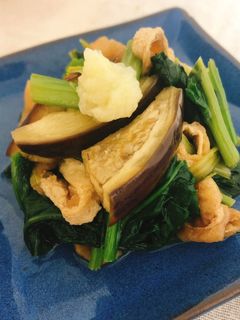 ほうれん草とナスの煮浸し-レシピのメイン写真