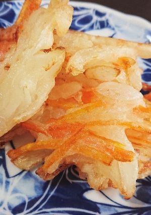 玉ねぎと人参だけの天ぷら-レシピのメイン写真