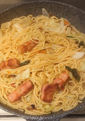 角切りベーコンと野菜の和風パスタ-レシピのメイン写真