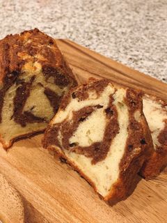 バナナとココアのマーブルケーキ-レシピのメイン写真