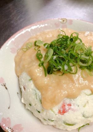 玉子あんかけ豆腐の茶巾蒸し-レシピのメイン写真