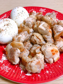 【ずぼらダイエット】鶏肉とゆでたまご-レシピのメイン写真