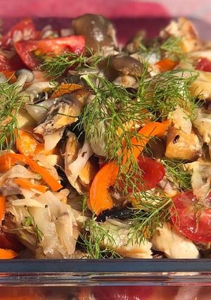 焼き塩サバで野菜たっぷりマリネ♪-レシピのメイン写真