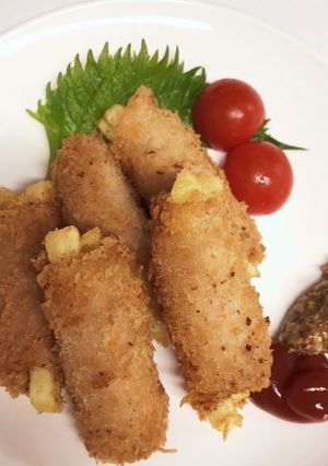 フライドポテトの豚ロース巻フライ♡-レシピのメイン写真