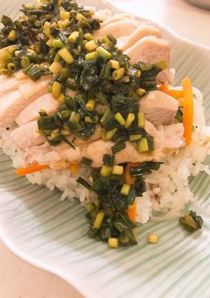 ネギだれで食べる海南鶏飯-レシピのメイン写真