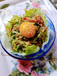 ユッケ風 生ハムのサラダ-レシピのメイン写真