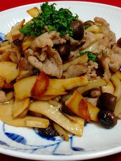 豚肉ときのこのコンソメバター炒め-レシピのメイン写真