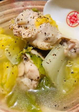 簡単！手羽と白菜のとろとろスープ-レシピのメイン写真