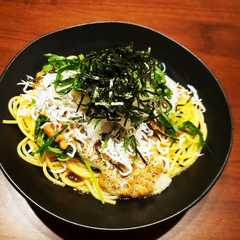 รูปของ 和風☆おろしそ納豆苗しらすパスタ