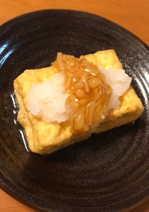 楽チン♪厚揚げon大根おろし&なめ茸がけ-レシピのメイン写真