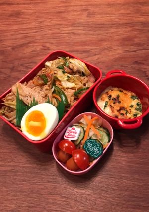 お弁当・・・57あぱん③焼肉焼きそば弁当-レシピのメイン写真
