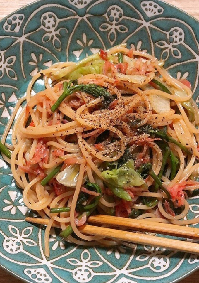 簡単☆タラの芽と小海老の和風パスタ-レシピのメイン写真