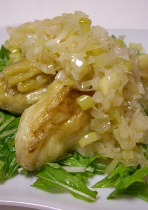 焼き茄子のネギ塩ソースかけ-レシピのメイン写真