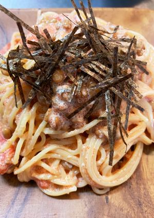 納豆と明太子のパスタ-レシピのメイン写真
