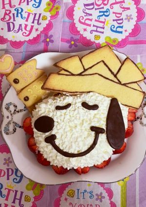 子供の日に!スヌーピー ケーキ!-レシピのメイン写真