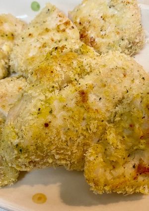 俺流！材料4つの鶏ムネ肉のマヨパン粉焼き-レシピのメイン写真