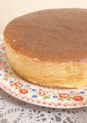 材料3つ！簡単・低糖質スフレチーズケーキ-レシピのメイン写真