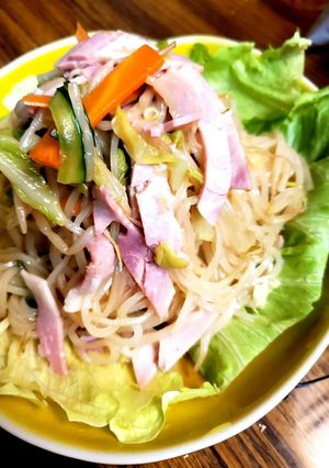 マロニーで作る野菜いっぱい入る中華サラダ-レシピのメイン写真