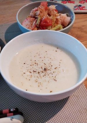 調味料塩のみ！簡単白アスパラのポタージュ-レシピのメイン写真