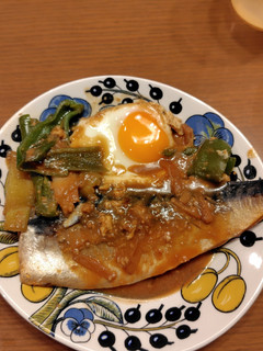 塩サバでさば味噌 卵トッピング-レシピのメイン写真