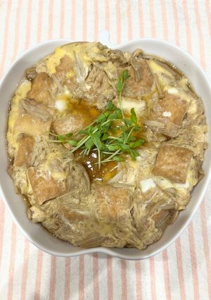 超簡単☆厚揚げとえのきの卵とじ-レシピのメイン写真