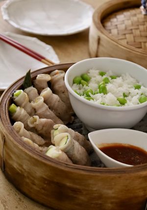 せいろ1つで♪ お好み野菜の肉巻き-レシピのメイン写真