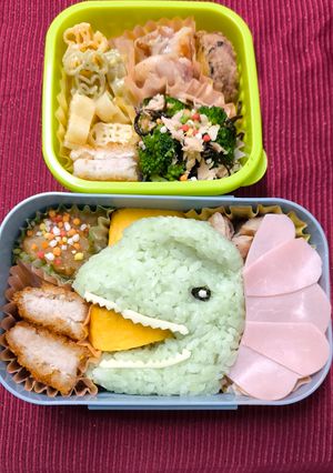 ディロフォサウルス弁当☆恐竜キャラ弁-レシピのメイン写真