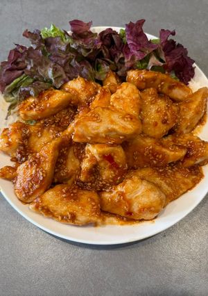 鶏むね肉揚げない【ヤンニョムチキン】🍗✨-レシピのメイン写真
