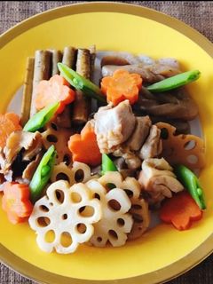 レンジ簡単お節☆筑前煮☆蓮根☆正月煮しめ-レシピのメイン写真