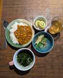 大豆と豚バラ肉と白ネギの大人和風カレー