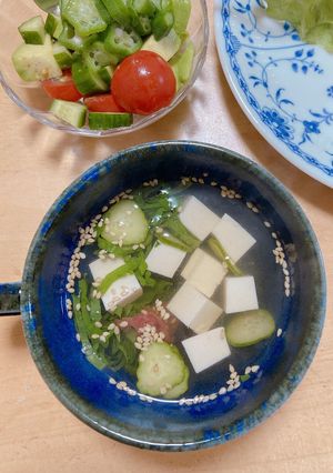 梅と大葉ときゅうりのお吸い物-レシピのメイン写真