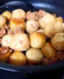 冷凍里芋の炒め煮っころがし（ひき肉入り）