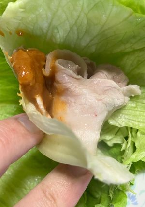 簡単　ちょい足し味噌レタス巻き-レシピのメイン写真