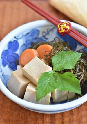 高野豆腐と切り昆布の煮物【作り置き】-レシピのメイン写真