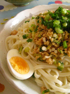 ヒンヤリ~肉そぼろうどん!-レシピのメイン写真