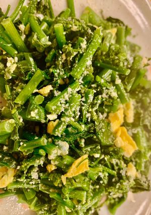 つぼみ菜のオリーブ炒め-レシピのメイン写真