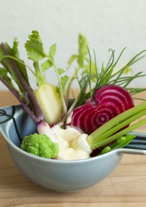 ゆで野菜のサラダ　ポテトディップ添え-レシピのメイン写真