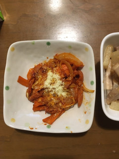 カット野菜で!ナポリタン風炒め-レシピのメイン写真